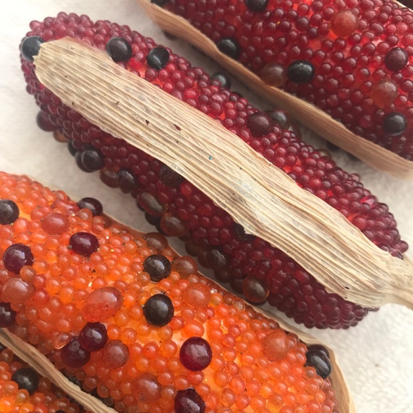 Mini Beaded Corn on The Cob Bowl Fillers Thanksgiving Table Scatter Decor 6pc 4" - Picture 5 of 6